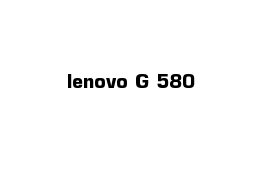 lenovo G 580